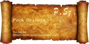 Pock Szilvia névjegykártya